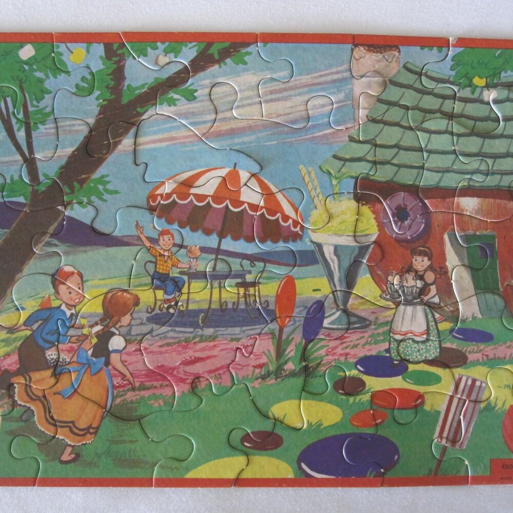 1950's Kids Jigsaw Puzzle #4500-1x1: At the Ice Cream Parlor